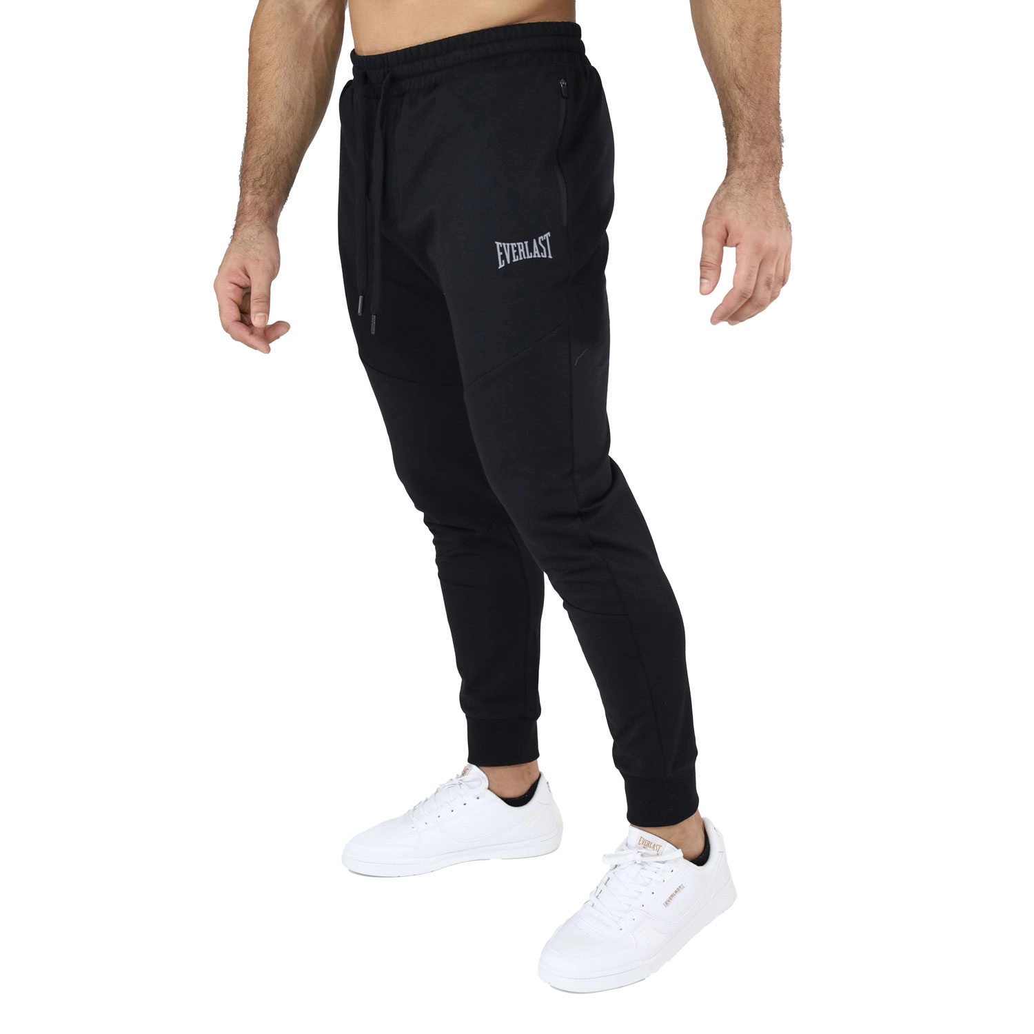 Pant jogger Everlast negro para hombre con bolsillos de cierre