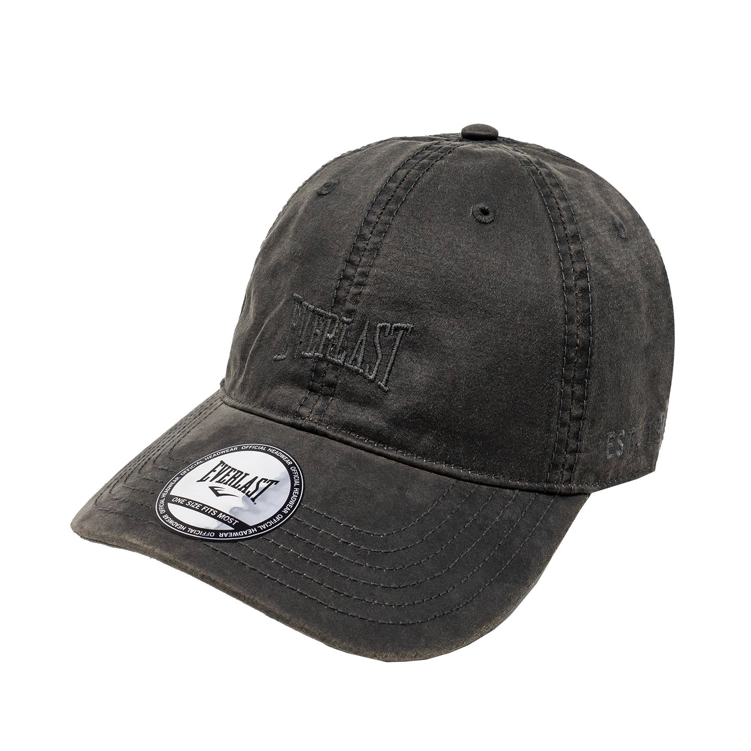 Gorra Everlast estilo dad negra con acabado lavado