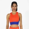 Sport bra Everlast Prisma para mujer rojo y azul