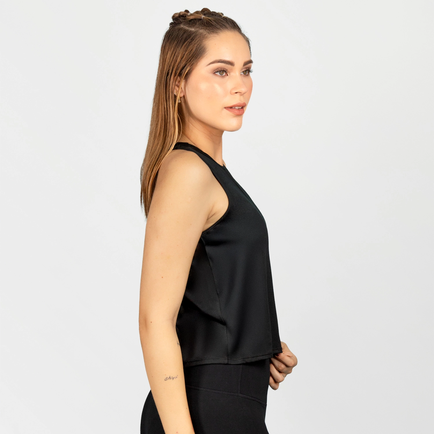Camiseta sin mangas Everlast Moss negra para mujer
