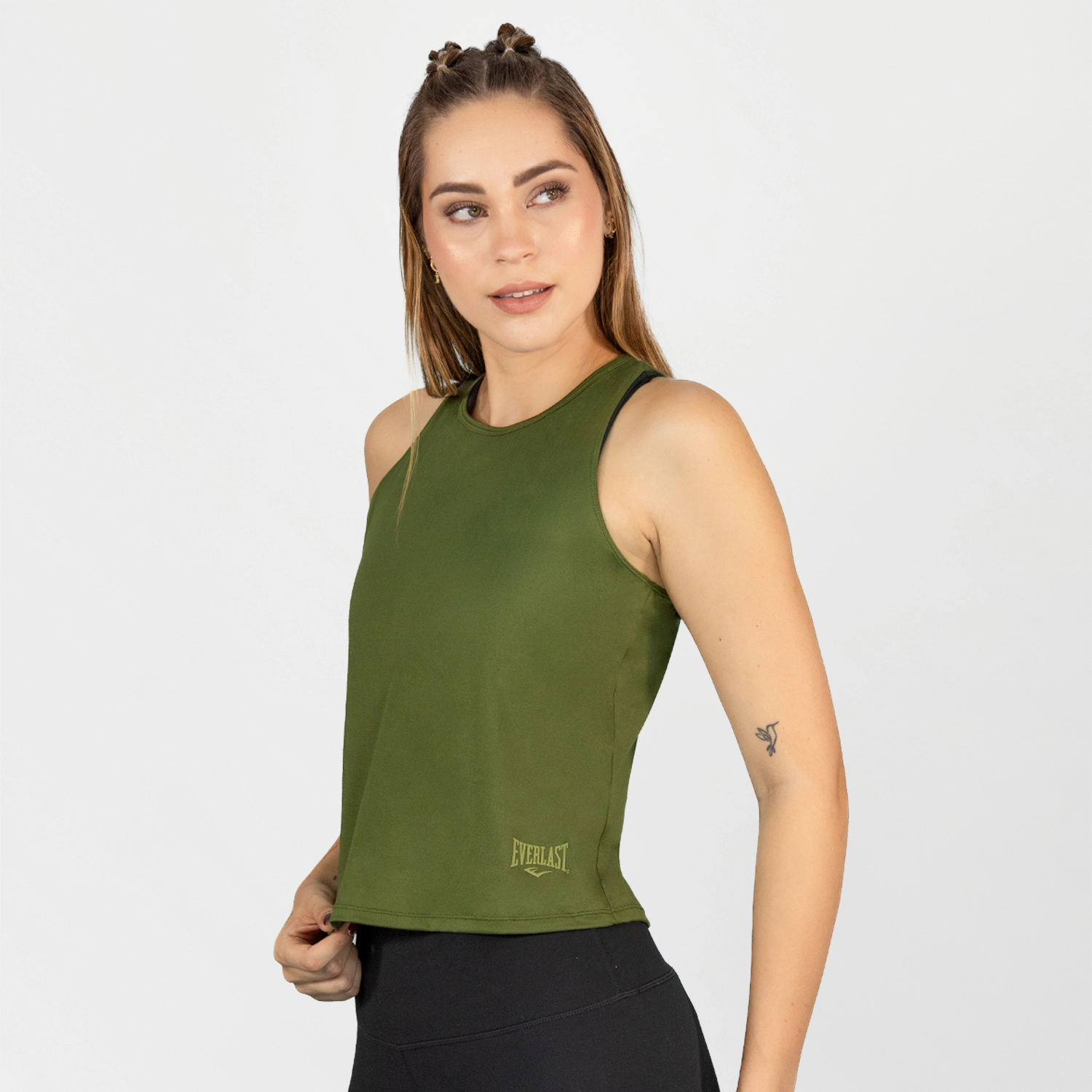 Camiseta sin mangas Everlast Moss verde oliva para mujer