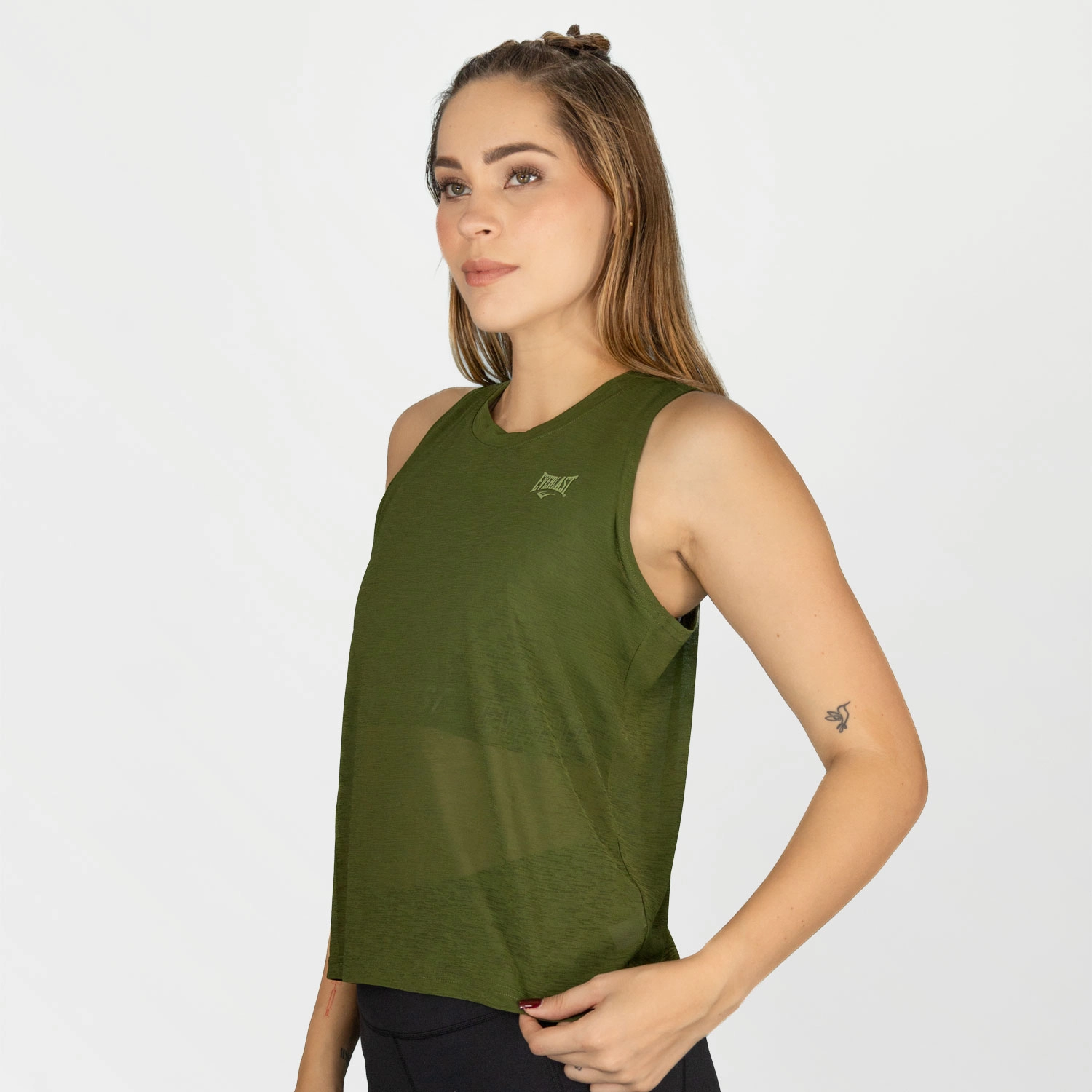 Tank deportiva Everlast Aero para mujer verde oliva