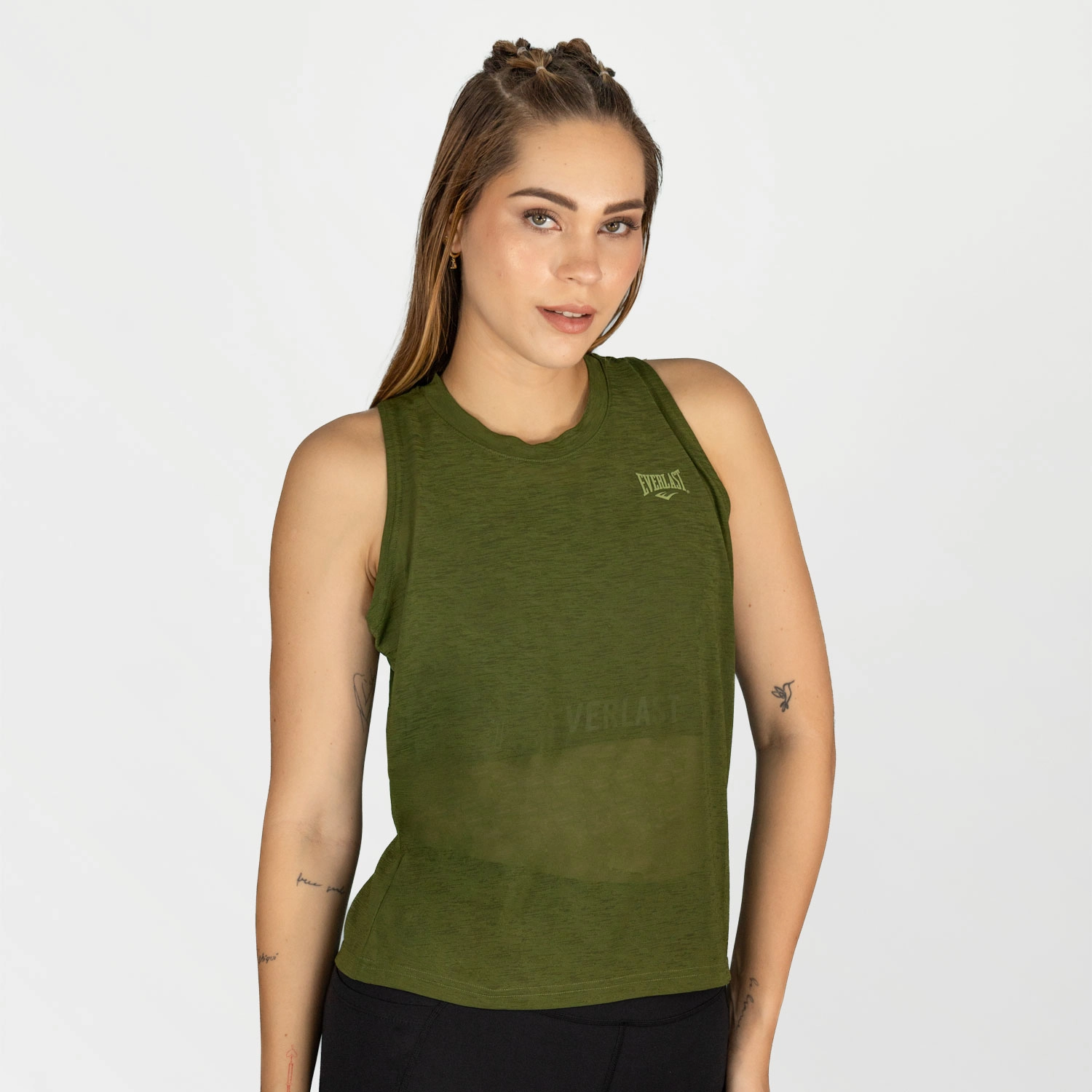Tank deportiva Everlast Aero para mujer verde oliva