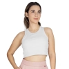 Tank corto acanalado blanco Everlast para mujer