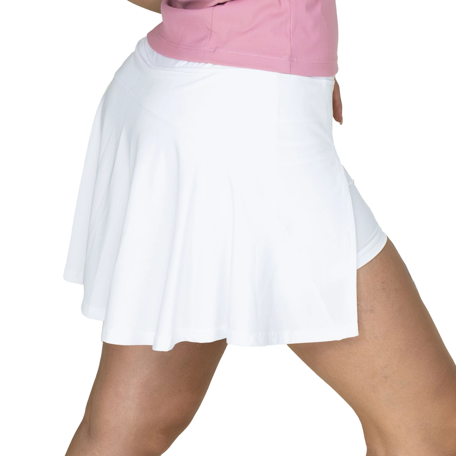 Falda short deportiva Everlast Split para mujer blanca