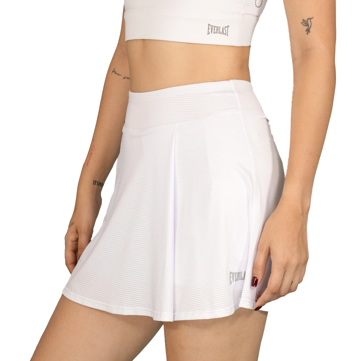 Skort deportivo Everlast Rally blanco para mujer