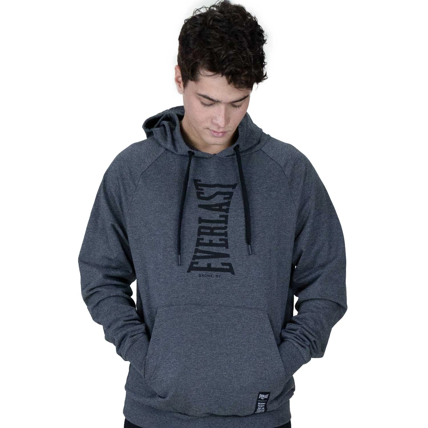 Hoodie Everlast Republic para hombre gris oscuro