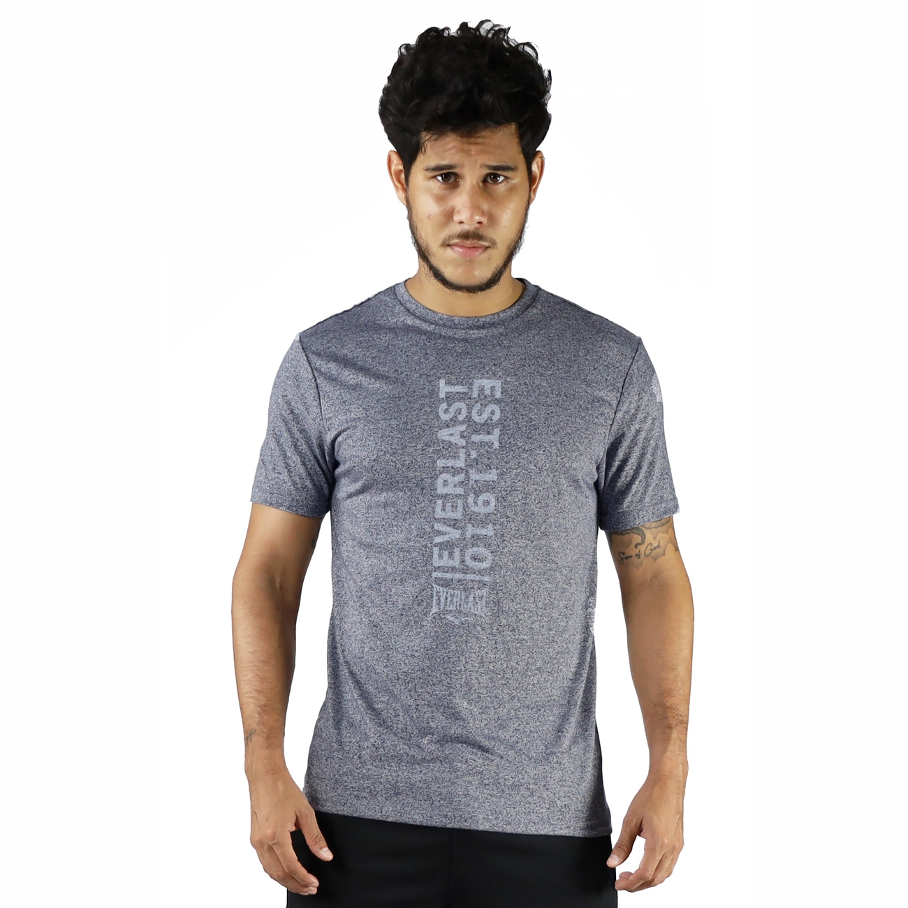 T-shirt Everlast Heritage para hombre gris jaspeado