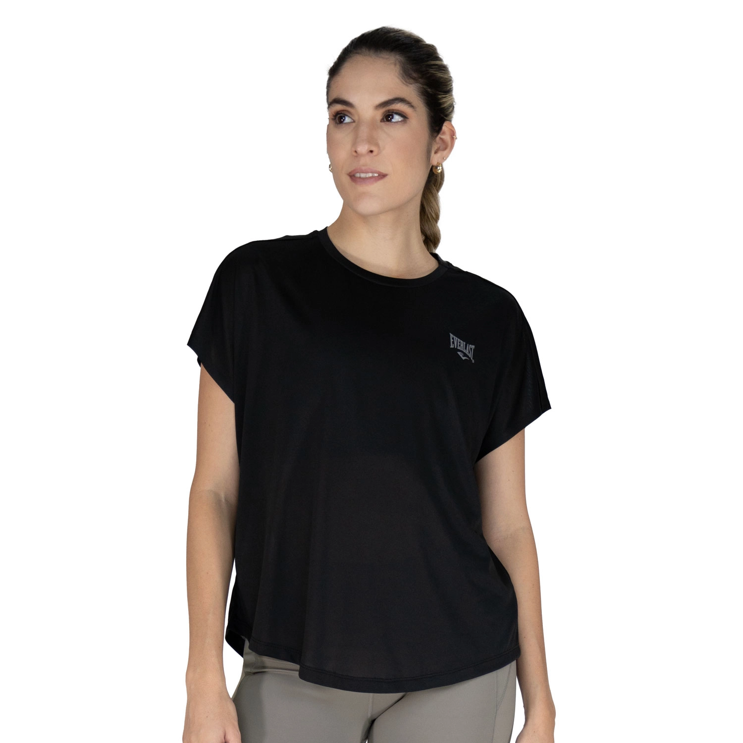 T-shirt Everlast Luxe para mujer negra