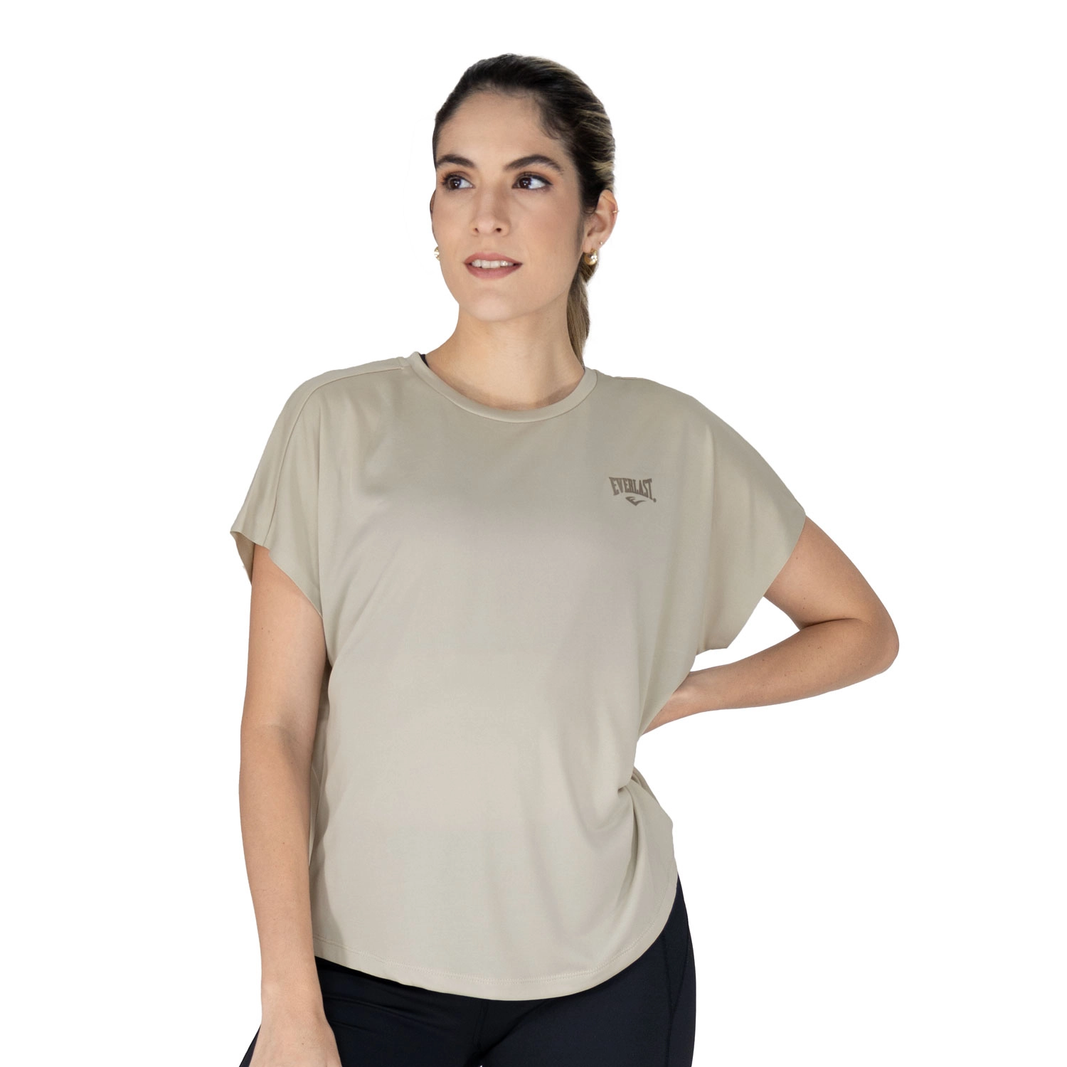 T-shirt Everlast Luxe para mujer en blanco hueso