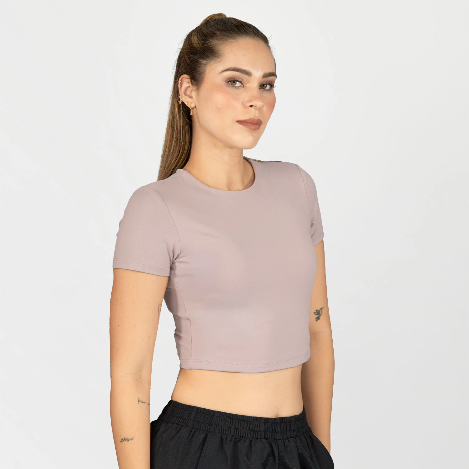 T-shirt corta Everlast para mujer en color lila