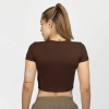 T-shirt corta Everlast Soft para mujer en color marrón