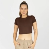 T-shirt corta Everlast Soft para mujer en color marrón