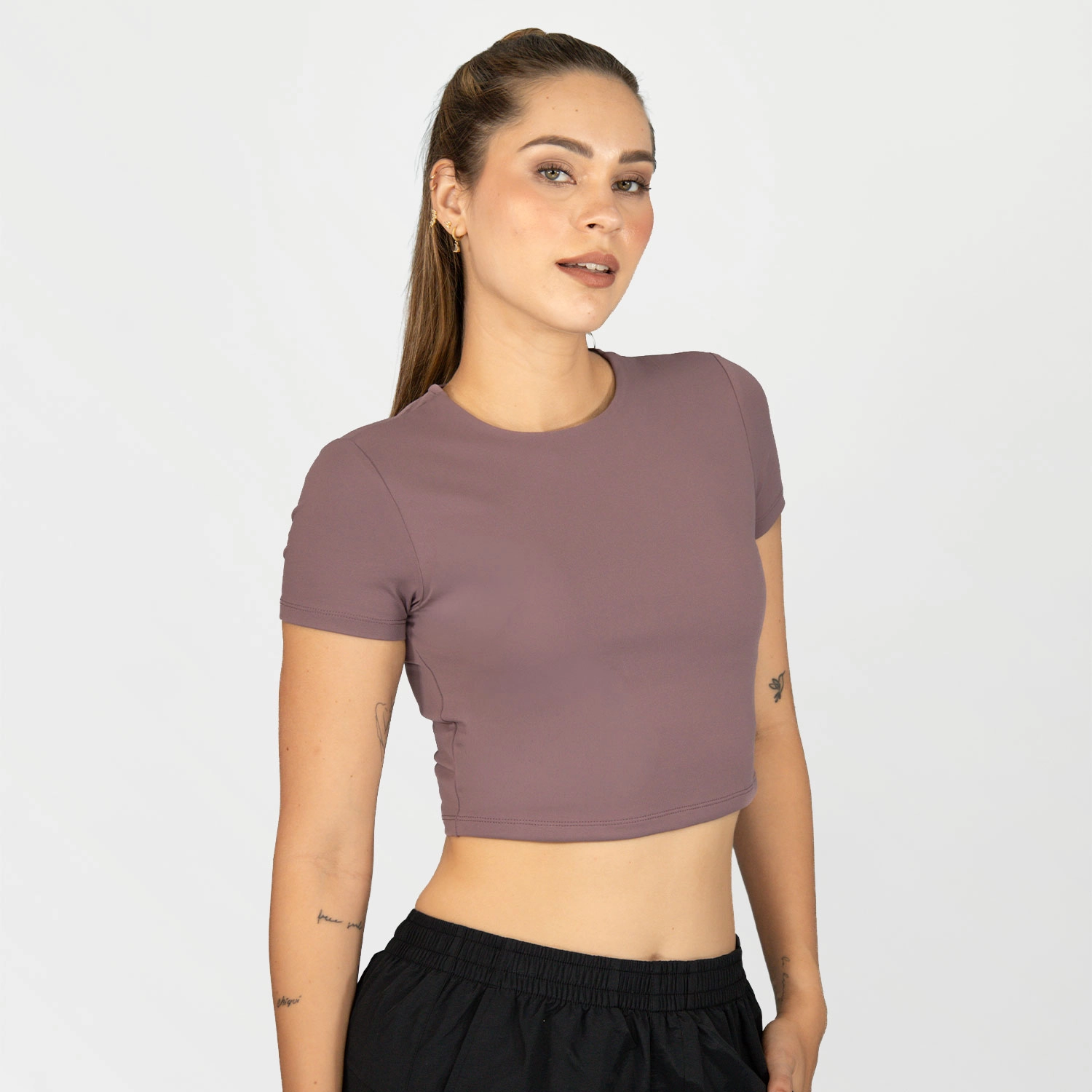 T-shirt corta Everlast Soft para mujer en color malva