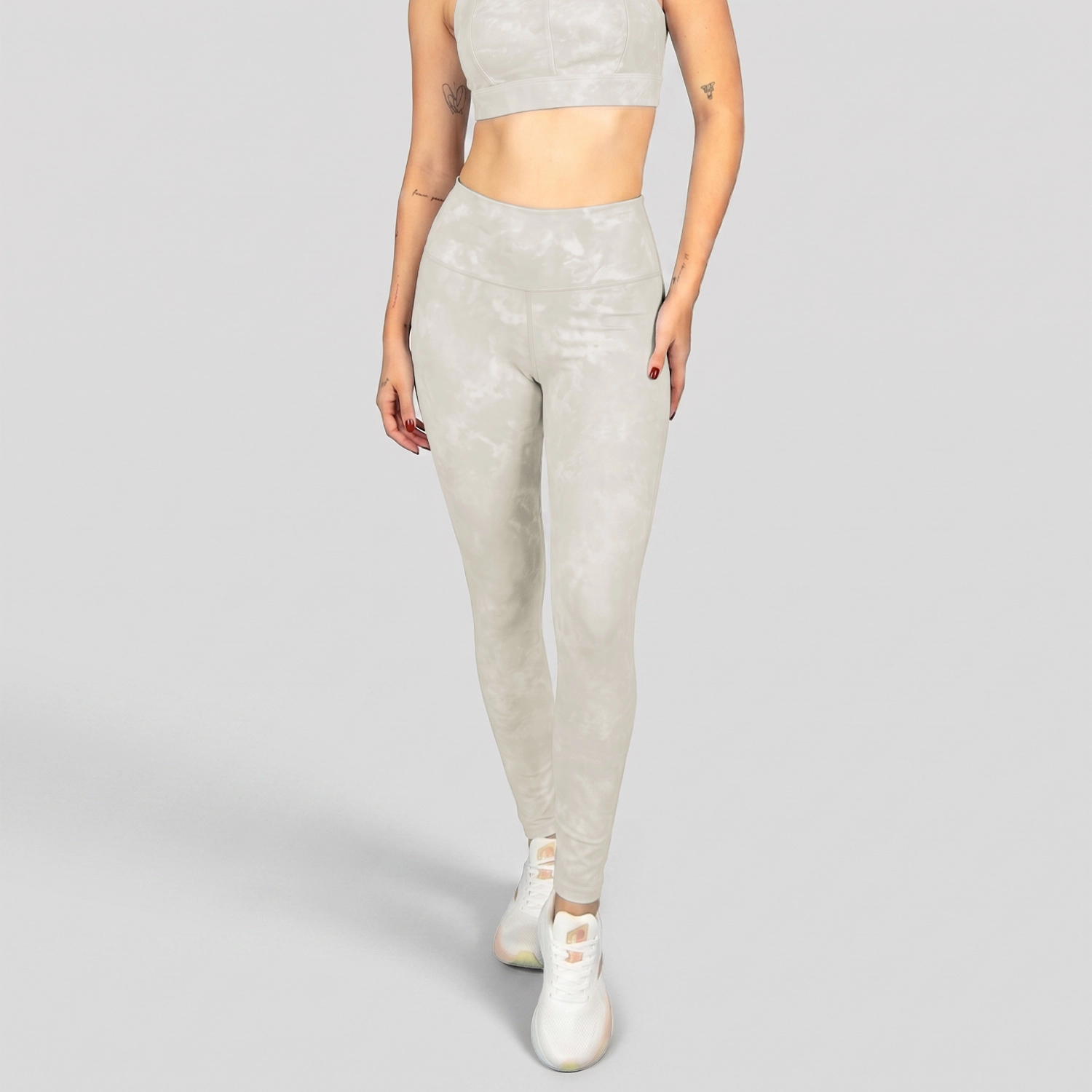 Leggings Everlast Meadow gris claro de cintura alta para mujer