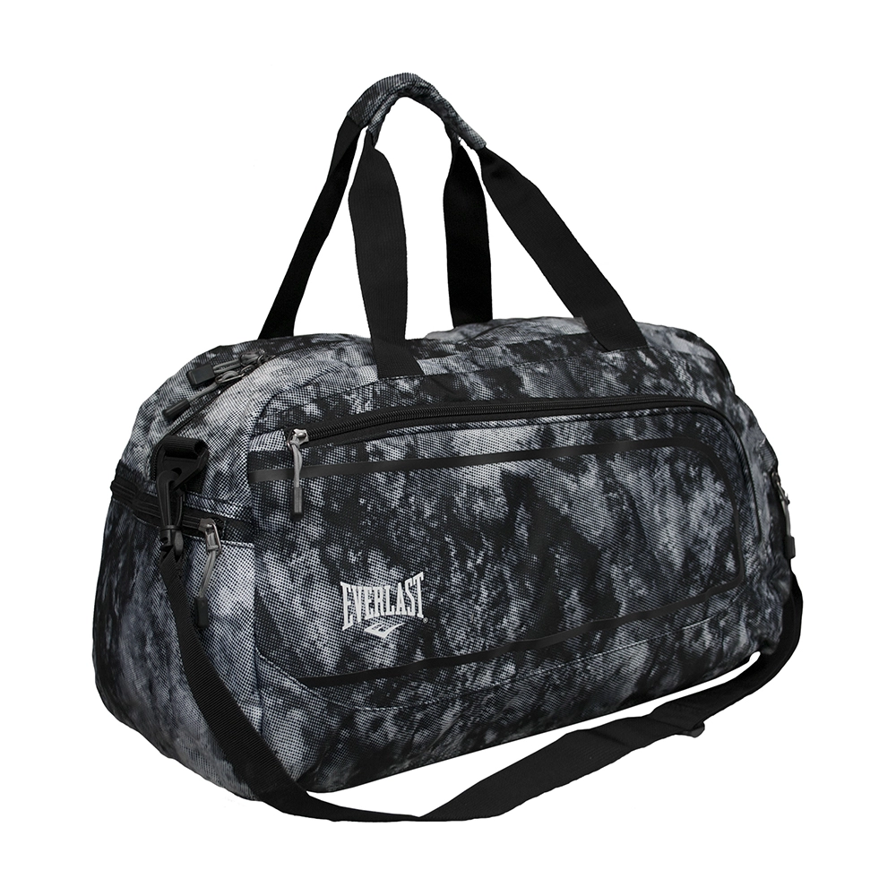Bolso deportivo (duffle) Everlast Snow negro y blanco