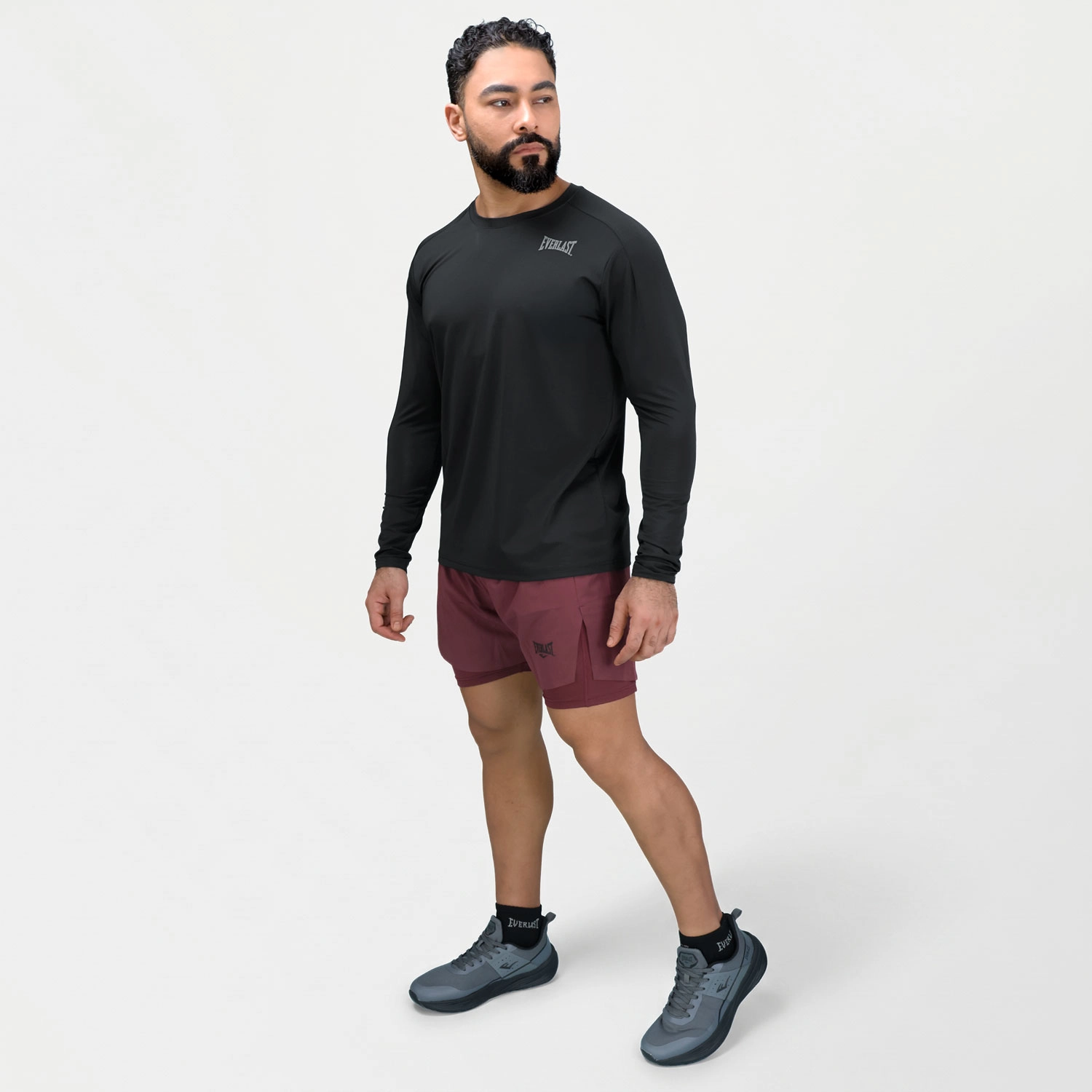 T-shirt de manga larga Everlast para hombre negra