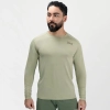 T-shirt de manga larga Everlast para hombre verde oliva
