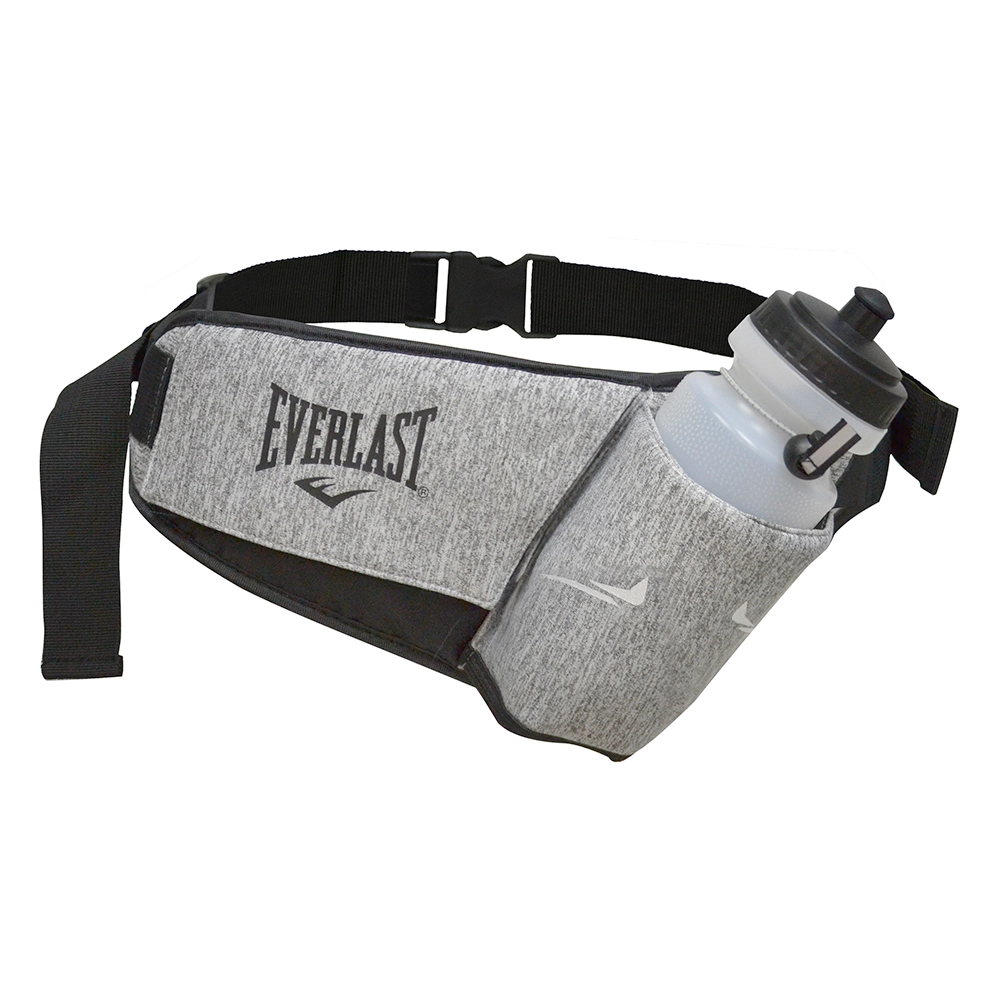 Cinturón de hidratación Everlast con botella gris melange