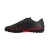 Zapatillas de fútbol Runic negras con detalles rojos