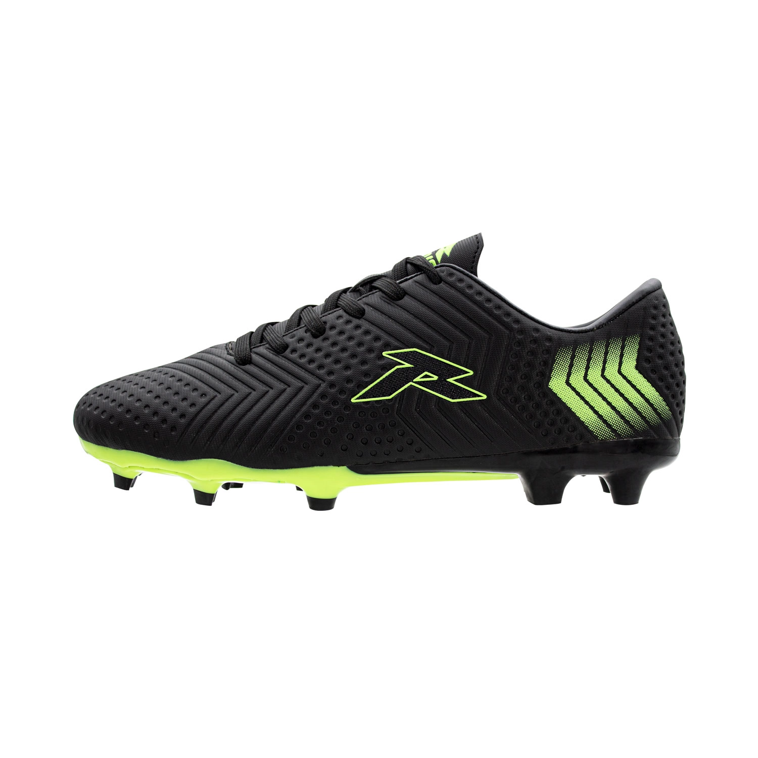 Tacos de fútbol Runic TPU negros con verde
