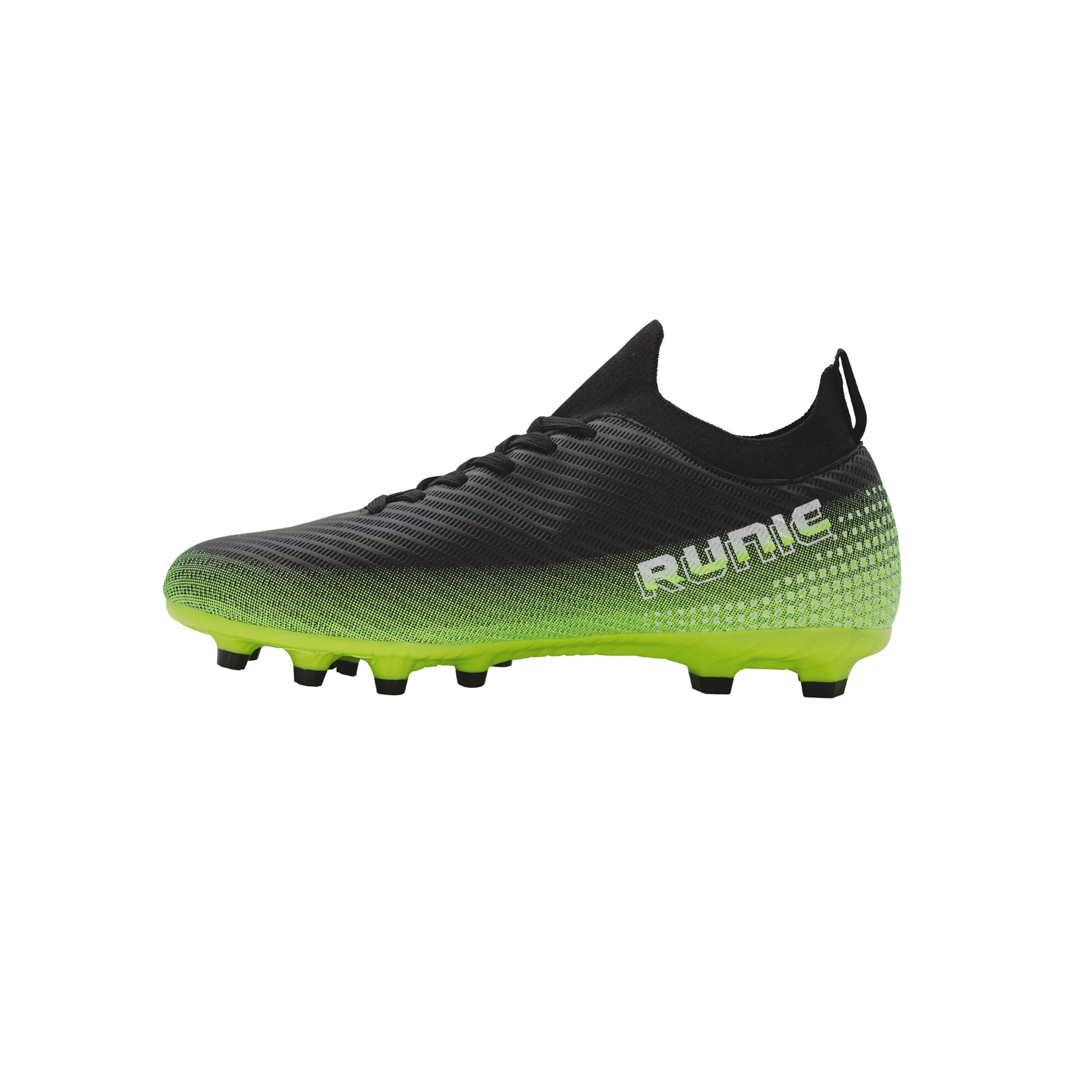 Tacos de Fútbol Runic Negros y Verde Limón