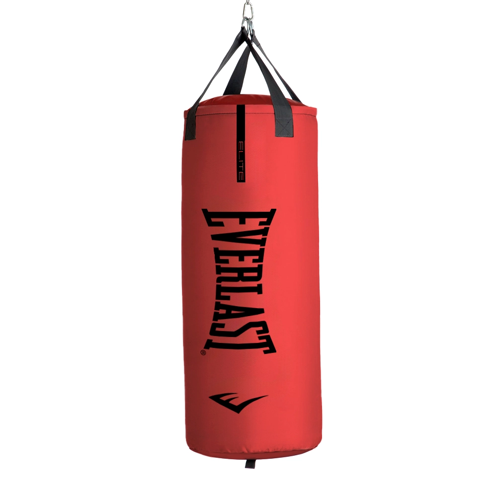 Saco de boxeo Everlast Elite rojo de 70 lb