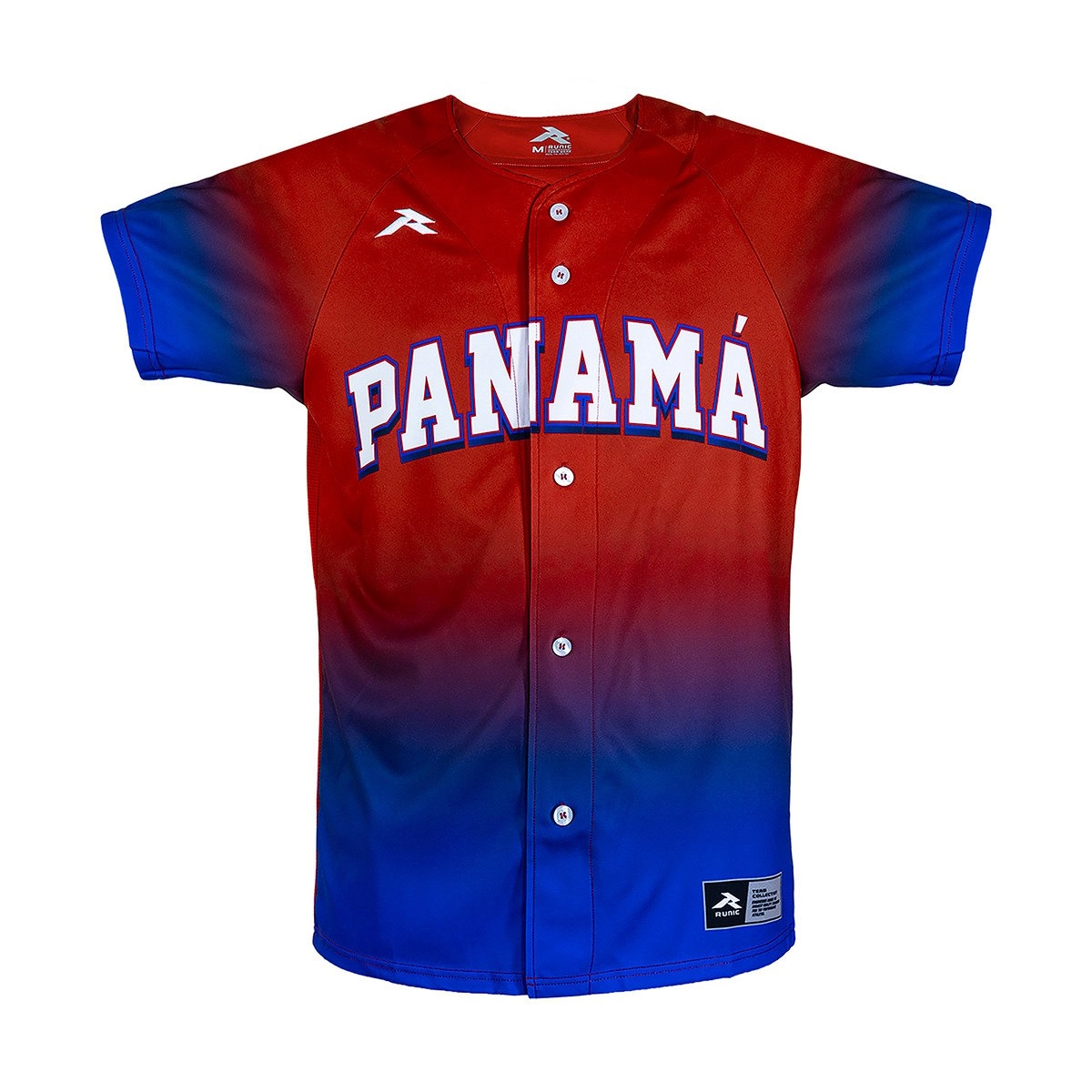 Jersey de béisbol Runic Panamá rojo y azul