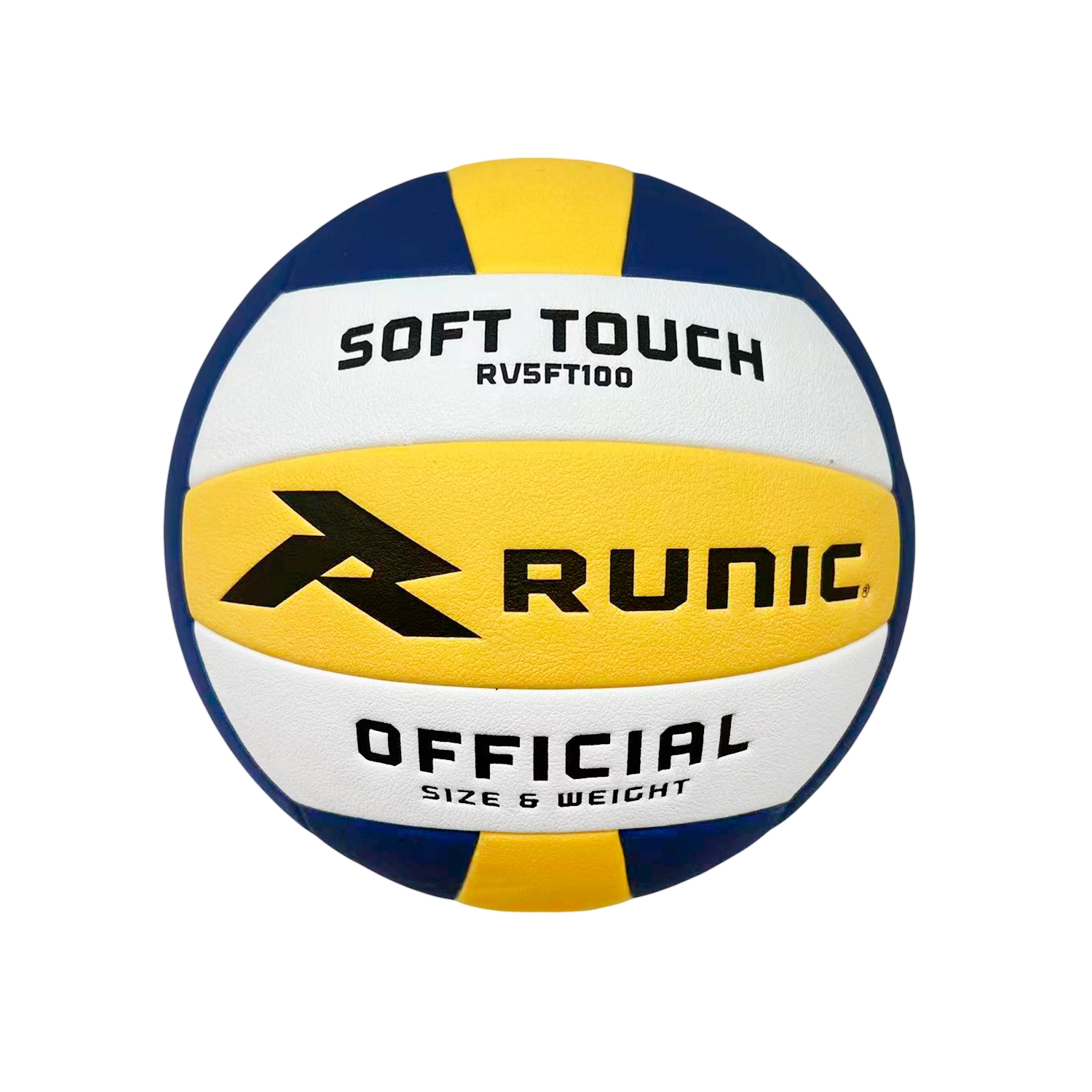Balón de voleibol Runic termolaminado blanco, azul y amarillo