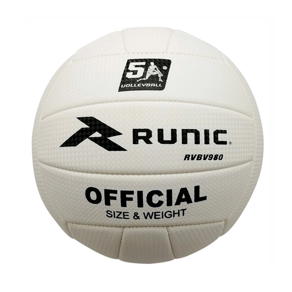 Balón de voleibol Runic de PVC blanco