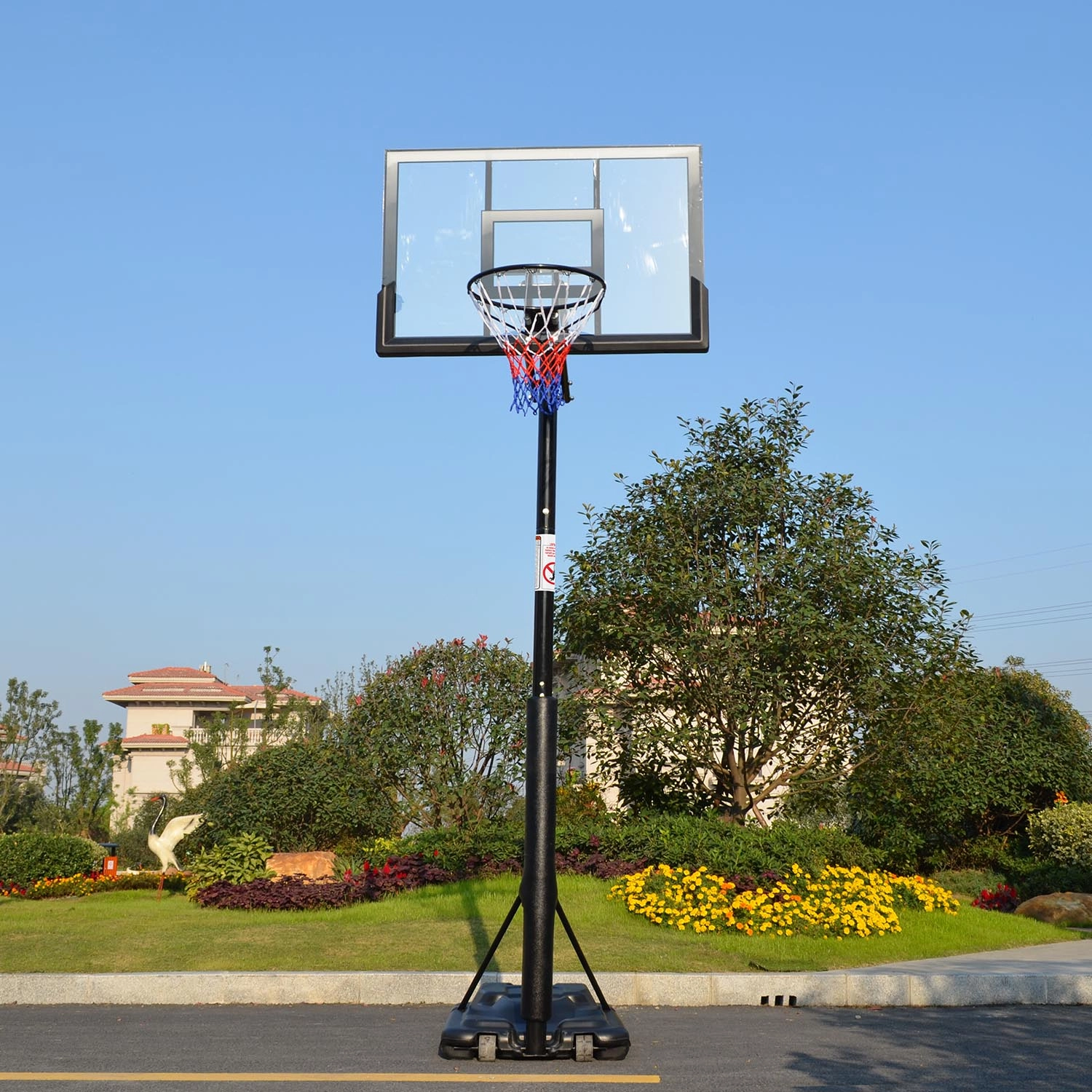 Tablero de baloncesto con poste de 120 x 80 cm