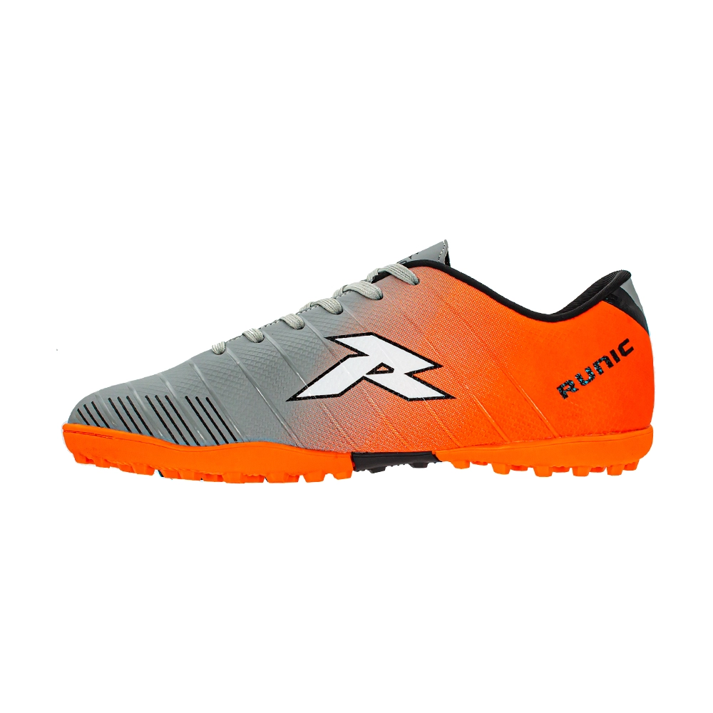 Zapatillas de fútbol Runic TF gris y naranja