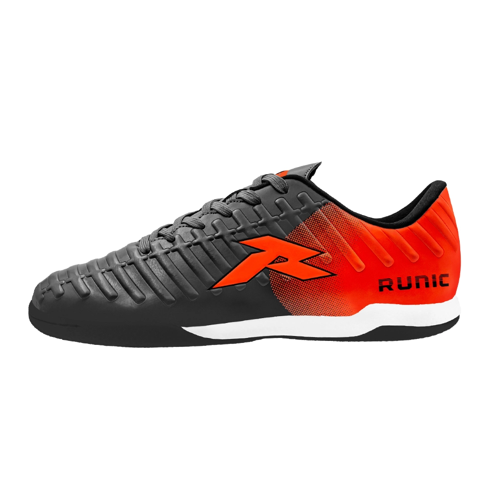 Zapatillas de futsal Runic gris y naranja