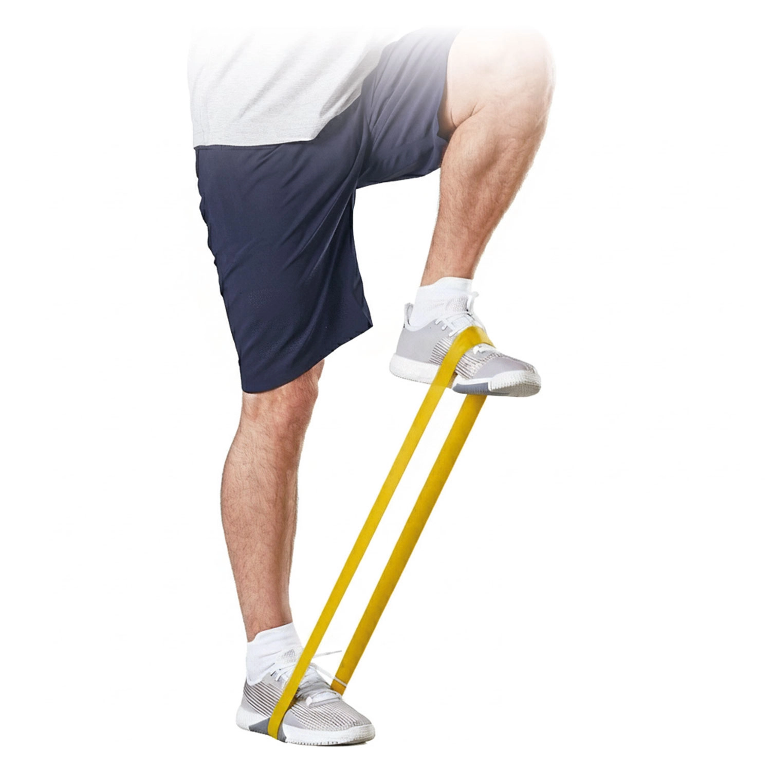 Banda de silicona Everlast para piernas de 25 lb color amarillo - Imagen 3