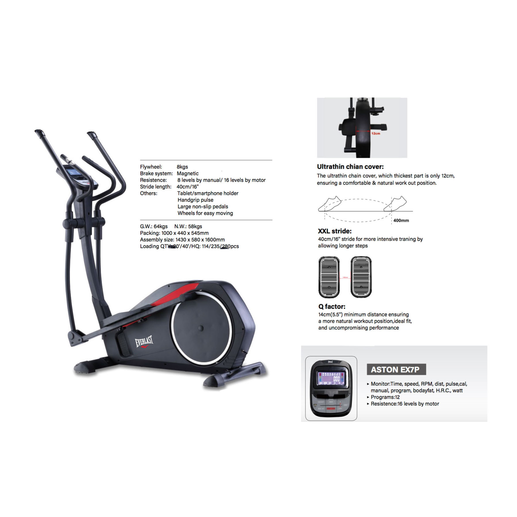 Bicicleta Everlast Magnética Elíptica Entrenamiento - Imagen 4