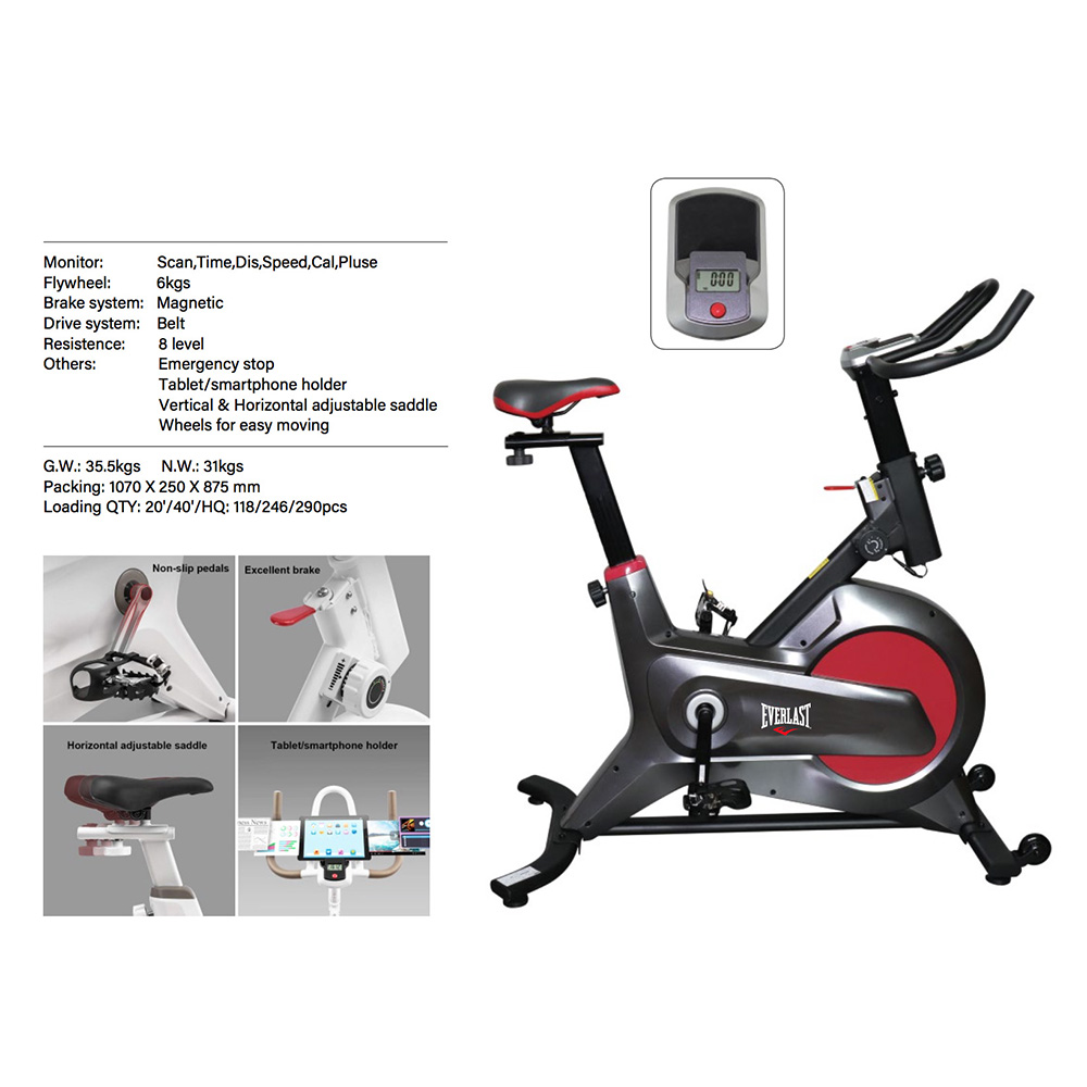 Bicicleta Spinning Ajustable Everlast Profesional - Imagen 4
