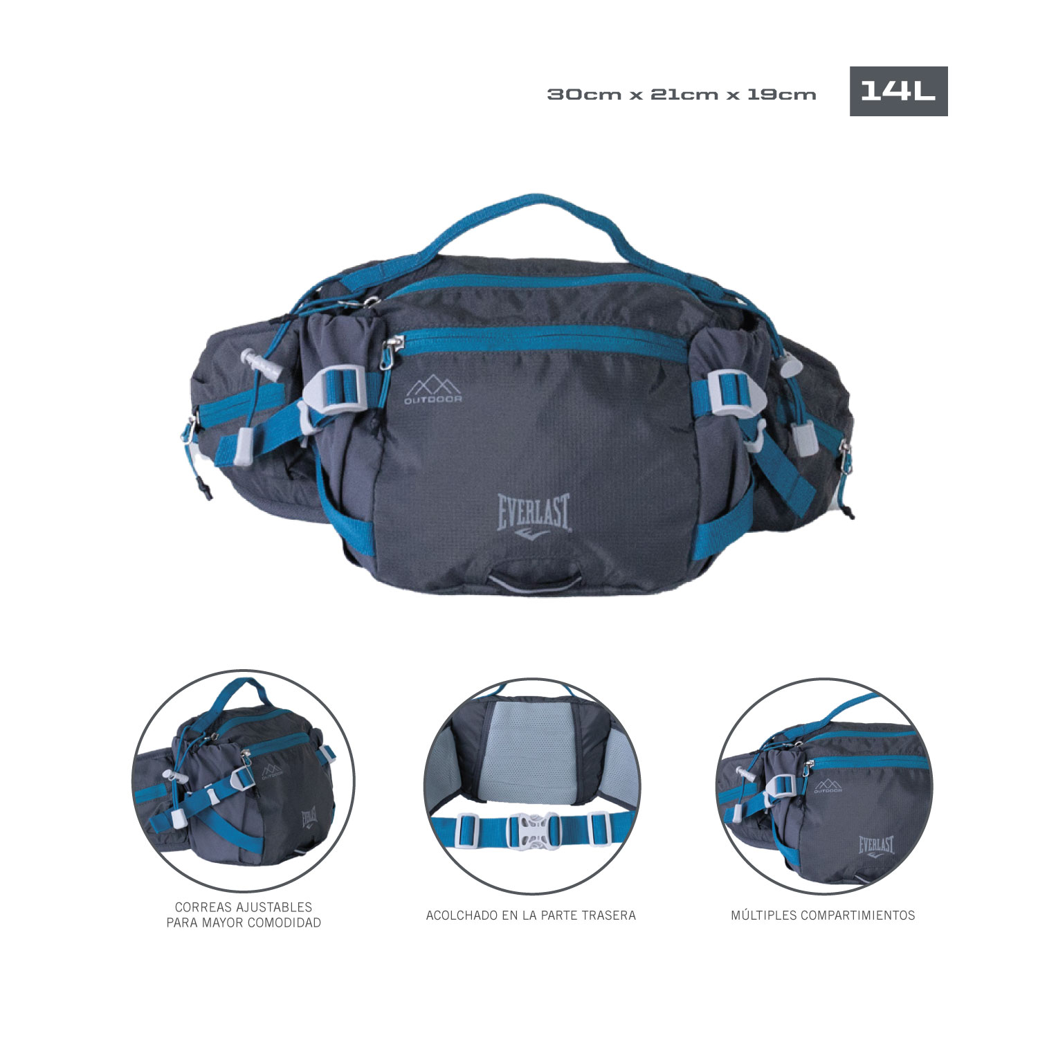 Bolso Everlast Cintura Deportiva Resistente - Imagen 6