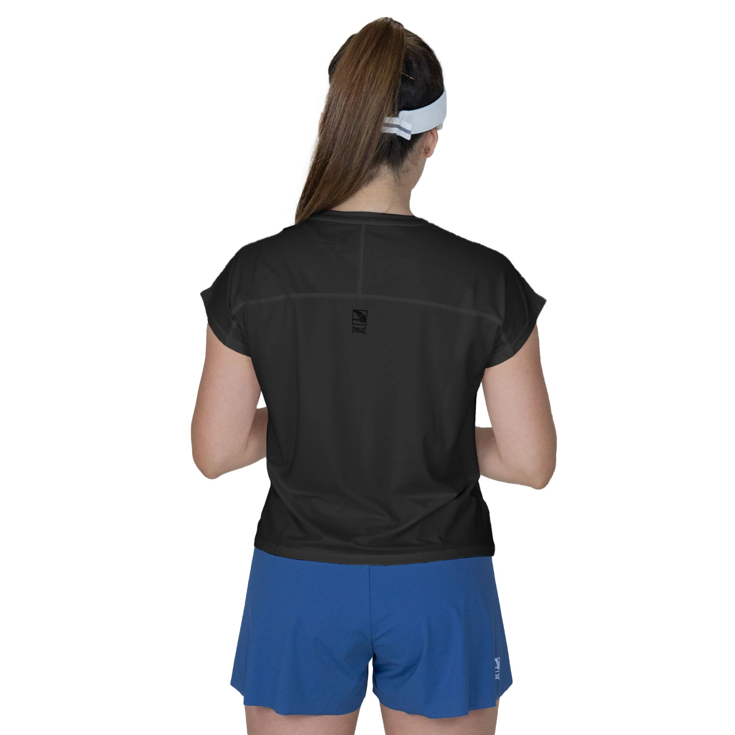 Camiseta Deportiva Mujer Negra Jacquard - Imagen 6
