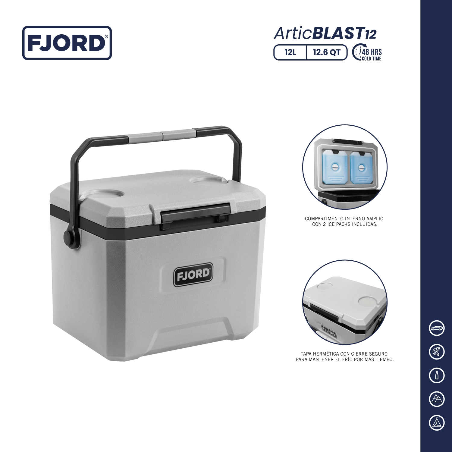 Cooler Valha 12l con Asa Fjord - Imagen 4