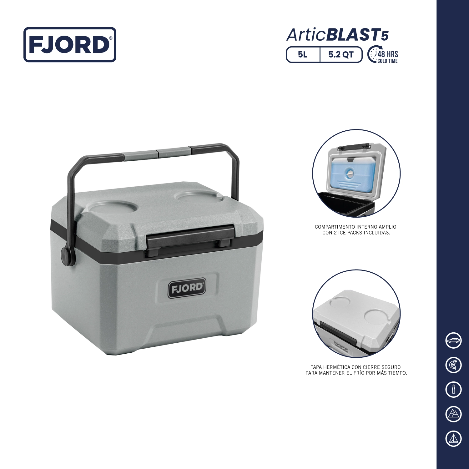 Cooler Valha 5l con Asa Fjord - Imagen 4