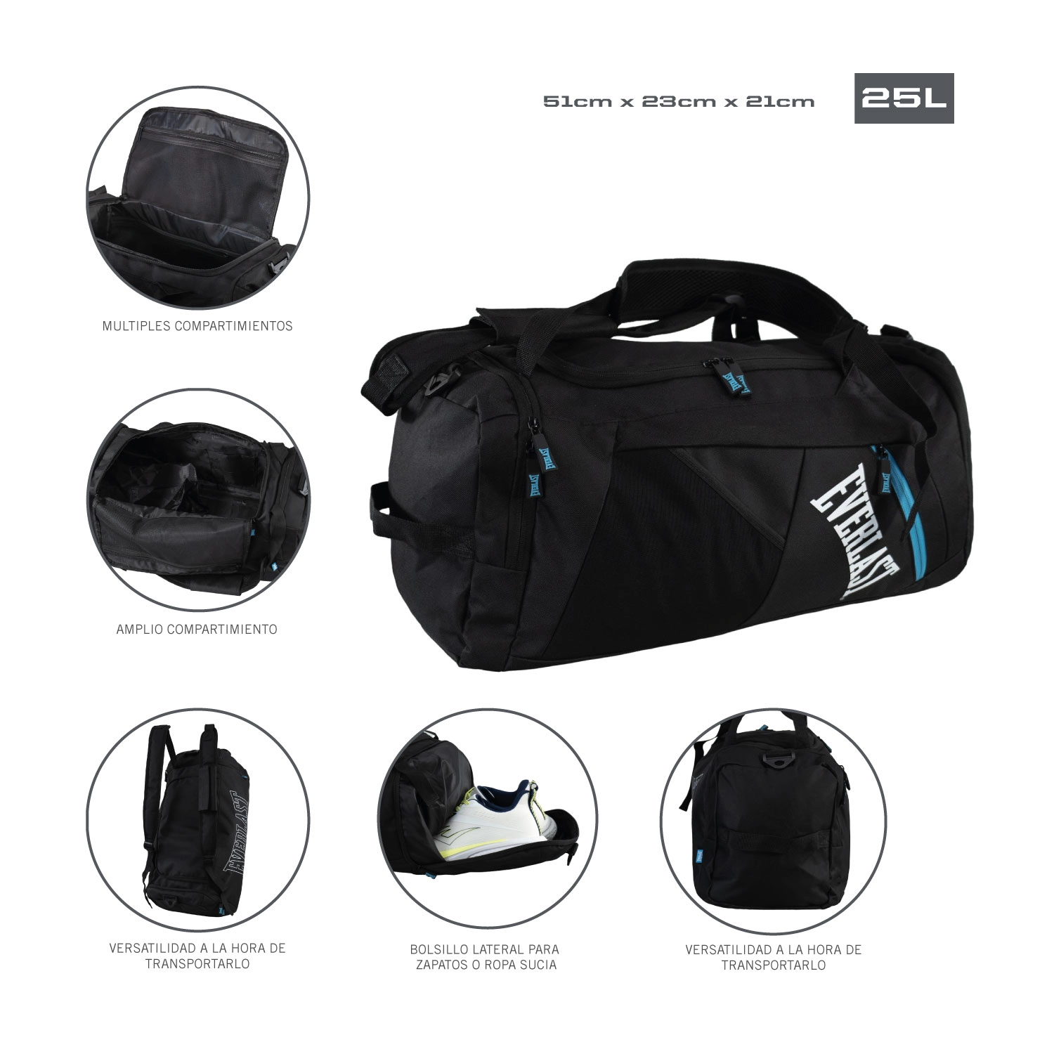 Gym Bag Powerhouse Everlast - Imagen 3