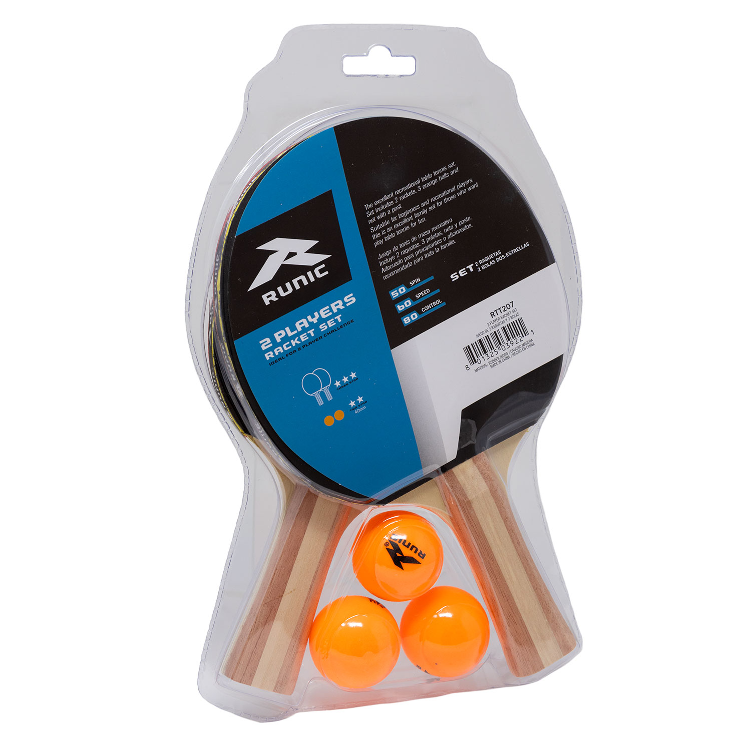 Set Runic Ping Pong Completo 2 Raquetas - Imagen 6