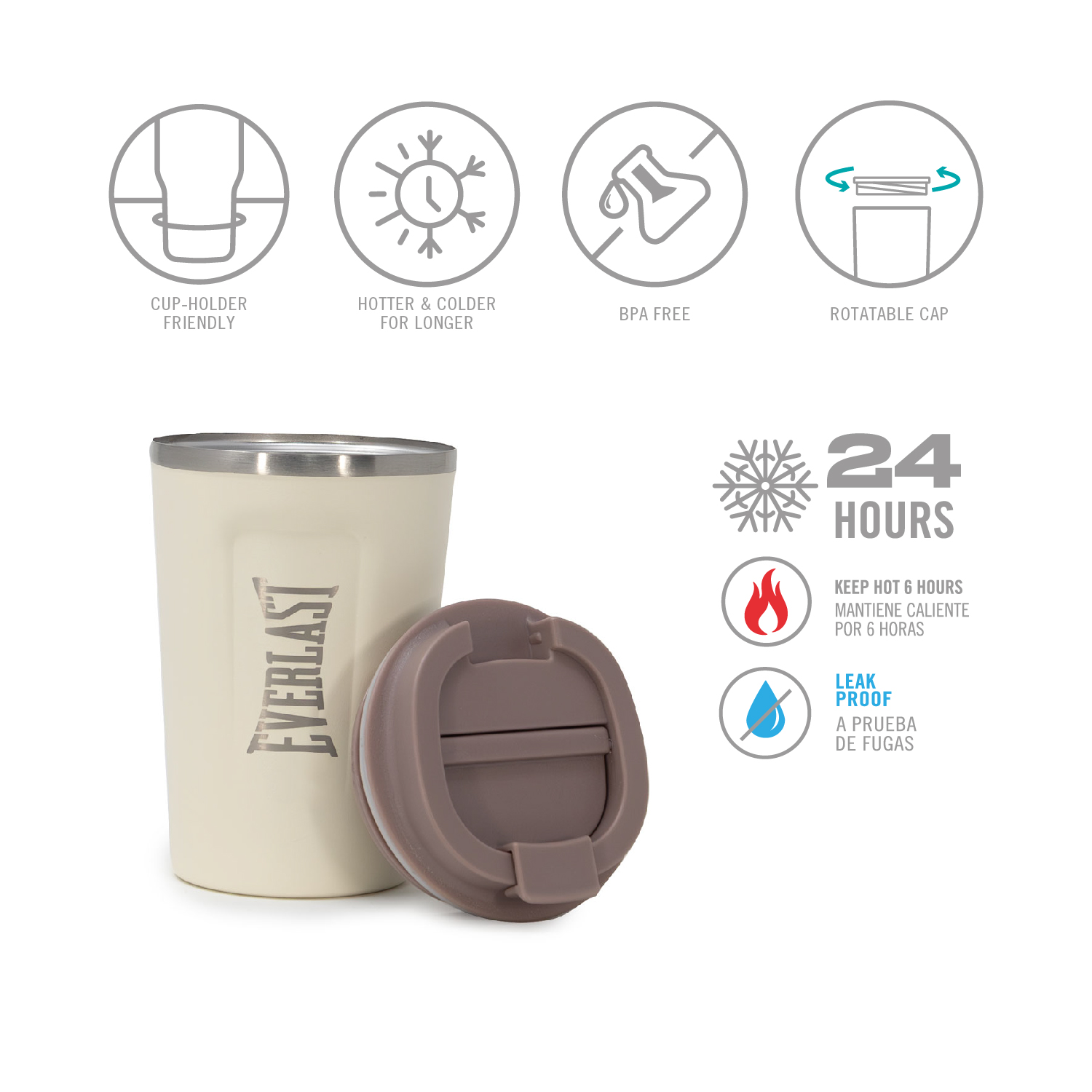 Taza térmica para café 380 Ml Everlast - Imagen 3